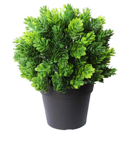 Small potted artificial flowering hop plant 20cm UV resistant for indoor and outdoor use — Allure Home Collections