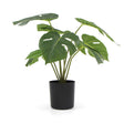 Potted artificial split philodendron plant 35cm with real-touch leaves in decorative pot — Allure Home Collections