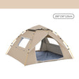 Calafate khaki two person camping tent pitched outdoors