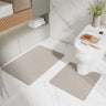 Bathroom Floor Mat Set - U-Shaped Toilet Mat & Rectangular Mat for Bathroom