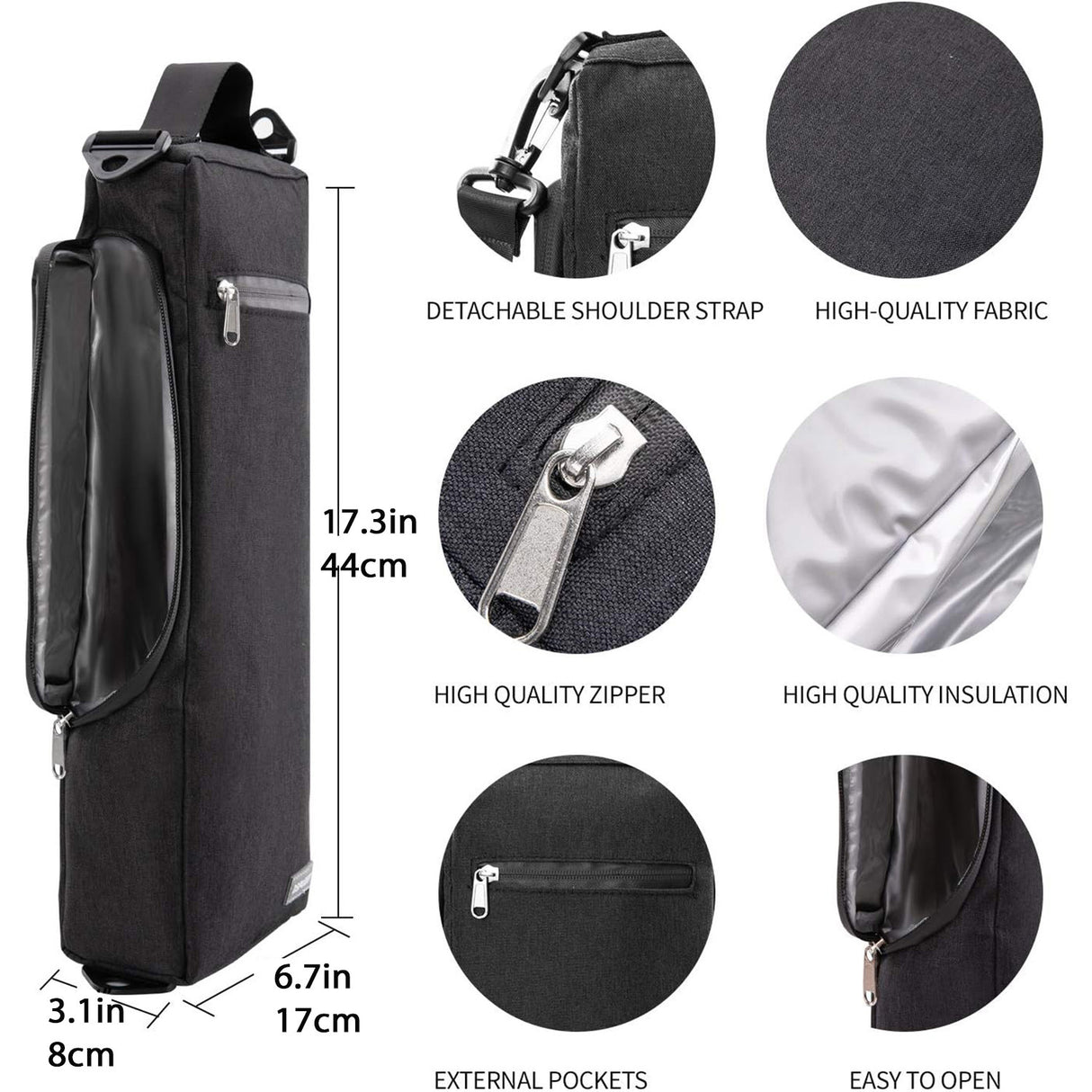 Murrah Insulated Beverage Cooler Bag with Shoulder Strap, 6 Can