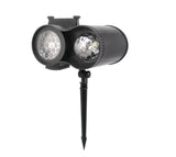Outdoor dual-tube LED projection light casting a water-ripple effect