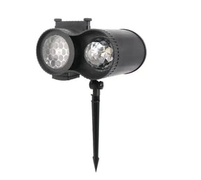 Outdoor dual-tube LED projection light casting a water-ripple effect