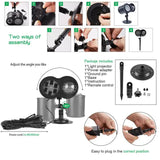 Outdoor dual-tube LED projection light casting a water-ripple effect