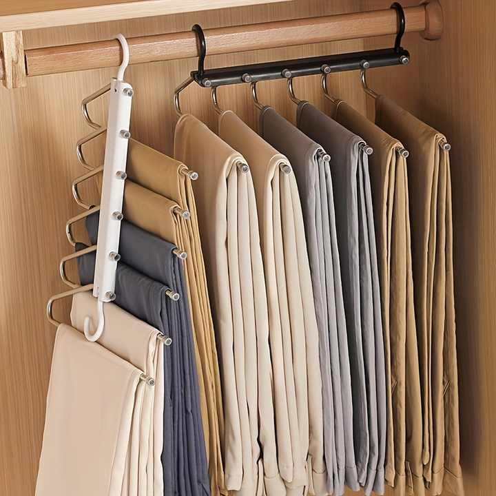 Foldable Black Stainless Steel Pants Hanger