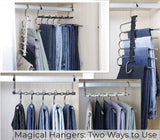 White Stainless Steel Foldable Pants Hanger Set