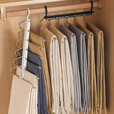 White Stainless Steel Foldable Pants Hanger Set