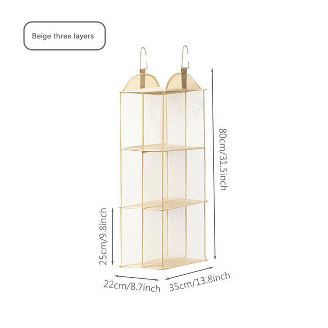 Hanging Dustproof Storage Bag Organizer - 3 Tiers
