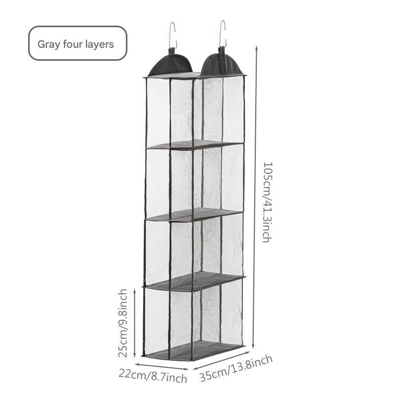 Grey Multi-Layer Dustproof Hanging Storage Bag