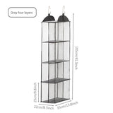 Grey Multi-Layer Dustproof Hanging Storage Bag