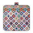 Staveley Morocco pattern picnic blanket 150 x 200cm laid on grass with thickened patterned top and water resistant backing