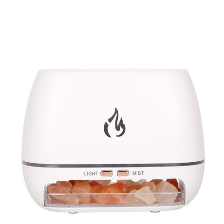 Wooden LED Flame Aromatherapy Essential Oil Diffuser with Humidifier and Ambient Light
