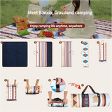 Cartmel Waterproof Picnic Mat, Traditional Pattern, Extra Large 200x200cm
