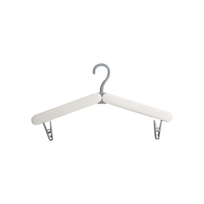 Gatton white folding travel hangers, 2pcs with hidden clips for small items