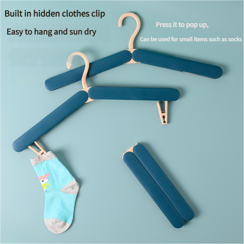 Portable Travel Hanger with Hidden Clips