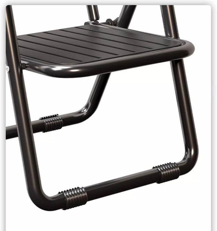 Namatjira Folding Camp Recliner Chair, Black