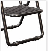 Namatjira Folding Camp Recliner Chair, Black