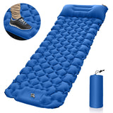 Michel blue foot operated inflatable camping mat