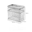 Transparent wave textured double layer tissue box holder for the bathroom