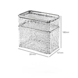 Transparent wave textured double layer tissue box holder for the bathroom