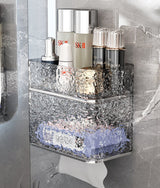 Two clear tissue box holders shown together as a two pack