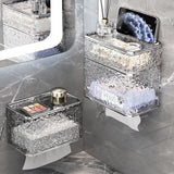 Side profile of the double layer tissue box holder showing its slim depth