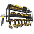 3 Tier Wall Mounted Power Tool Organiser Rack Steel Black