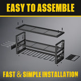 3 Tier Wall Mounted Power Tool Organiser Rack dimensions