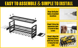 3 Tier Wall Mounted Power Tool Organiser Rack steel frame detail
