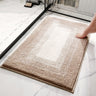 Absorbent Striped Bathroom Rug - Non-Slip Bath Mat for Toilet & Shower Room Entrance