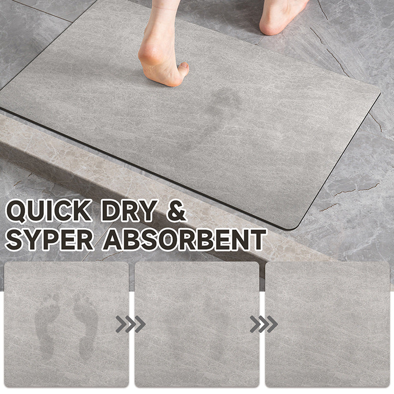 Quick-Dry Absorbent Non-Slip Bath Rug for Bathroom, Kitchen & Entryway - Durable