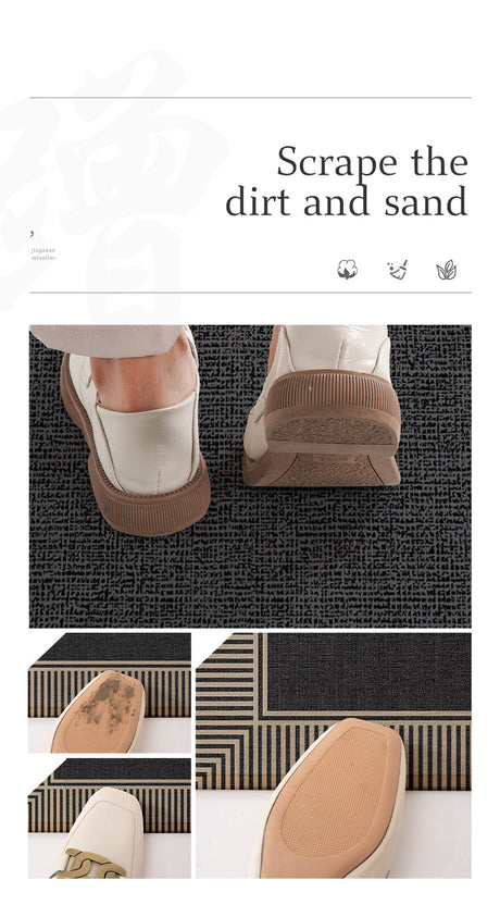 Brown geometric outdoor entrance mat style 1 - view 4