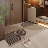 Brown Geometric Outdoor Entryway Mat — Non-Slip, 50 x 80cm (Style 5) — Allure Home Collections