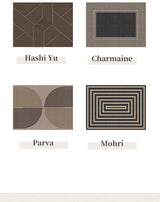 Brown Geometric Outdoor Entryway Mat — Non-Slip, 50 x 80cm (Style 5) — Allure Home Collections