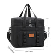 Monpazier 23L double layer insulated cooler bag in black with carry handles
