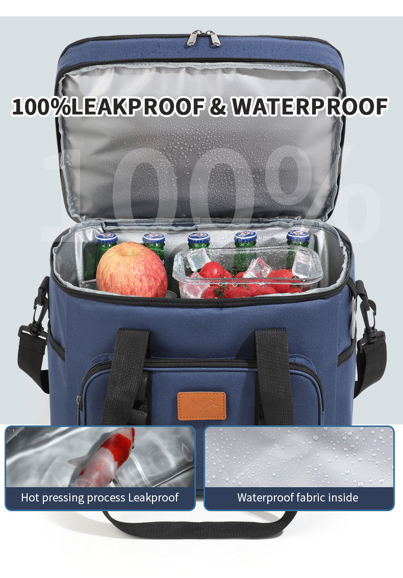 Monpazier Insulated Cooler Bag, 23L Double Layer, Black