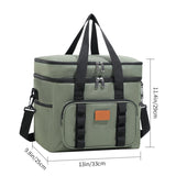 Monpazier 23L double layer insulated cooler bag in green with carry handles