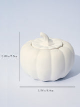 (Lime Basil Citrus)Ceramic Pumpkin Candle with Lid - Home Decor and Gift Ideas