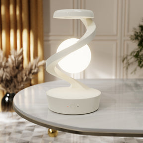 White Levitating Spiral LED Desk Lamp — Atmosphere Light — Allure Home Collections