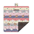 Hawkshead picnic blanket 200 x 200cm in musical bunny print laid on grass with soft fabric top and water resistant PEVA backing