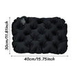 Olive black inflatable seat cushion for camping and hiking