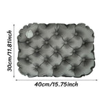Olive grey inflatable seat cushion for outdoor use
