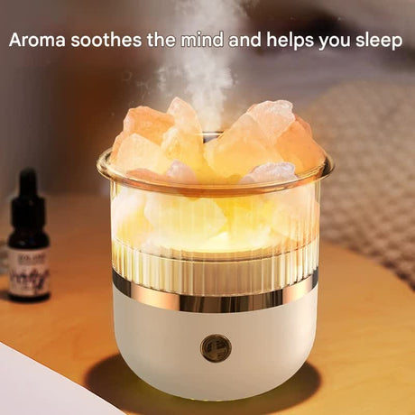 Crystal Humidifier with LED Light - Aromatherapy Diffuser for Home Relaxation(green)