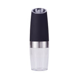 Enna electric gravity salt and pepper grinder set in black with LED light