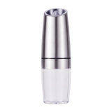 Enna electric gravity salt and pepper grinder set in silver with LED light