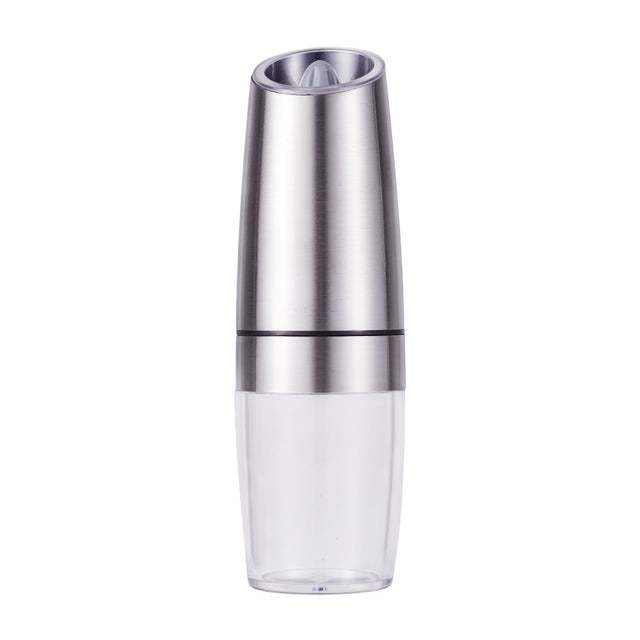 Enna electric gravity salt and pepper grinder set in silver with LED light