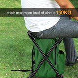 Insulated Cooler Backpack Chair - Foldable Stool for Picnics & BBQ