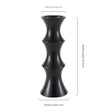 Glossy black ceramic bamboo style vase