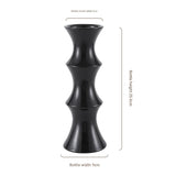 Gualdo Bamboo Ceramic Vase, Glossy Black
