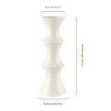 Gualdo Bamboo Ceramic Vase, Matte White